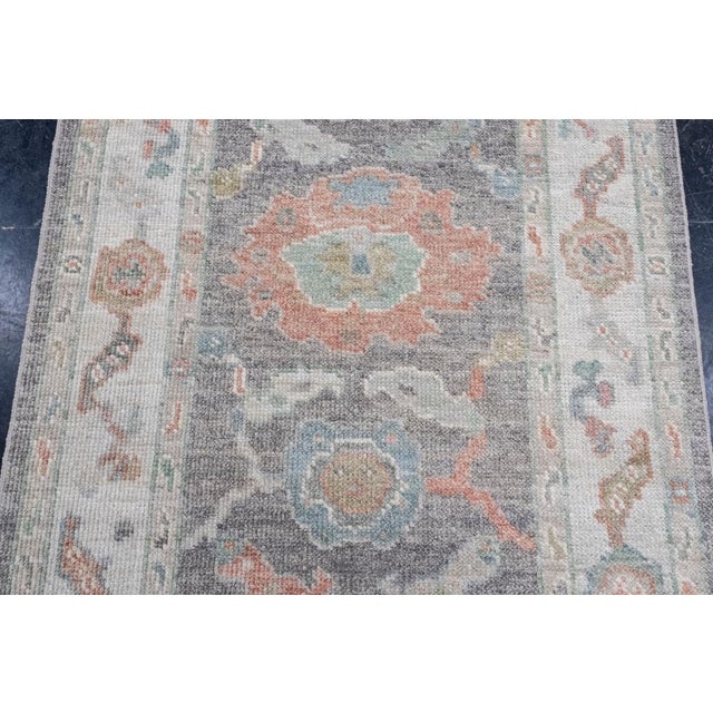Turkish Oushak Rug 2'10" x 6'4" For Sale - Image 4 of 8