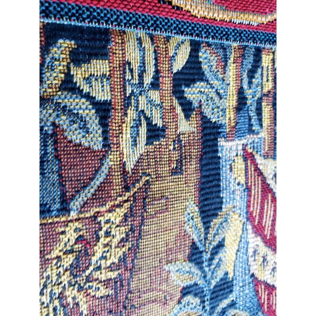Vintage French Gobelin Style "Les Chevaliers De La Table Ronde" After William Morris Tapestry For Sale - Image 12 of 14