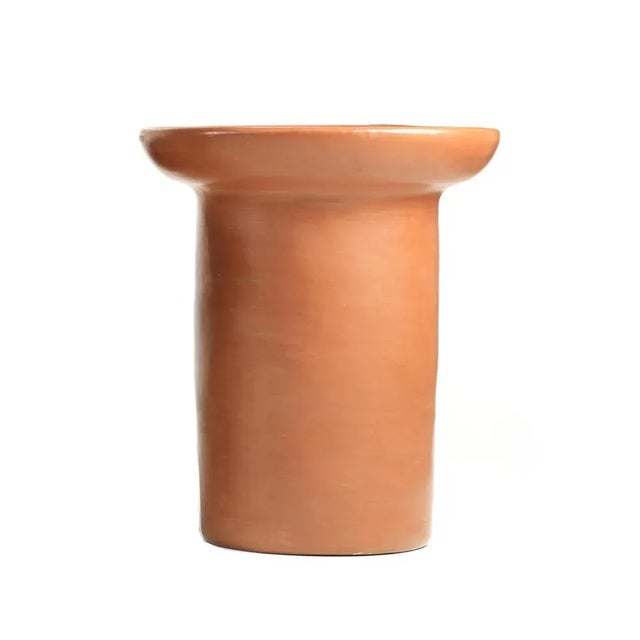 Red large nuna side table by Sebastian Herkner Materials: Heat-resistant black and red ceramic. Technique: Glazed. Oven...