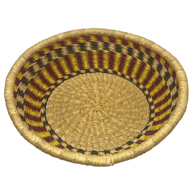 Mid 20th Century Vintage Bohemian Hand Woven Basket For Sale - Image 12 of 12