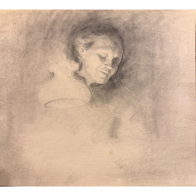 Heinrich Pforr (1880-1970), Evening Hour, 1919, Charcoal/Paper, approx. 29×32 cm. Heinrich Pforr is considered one of the...