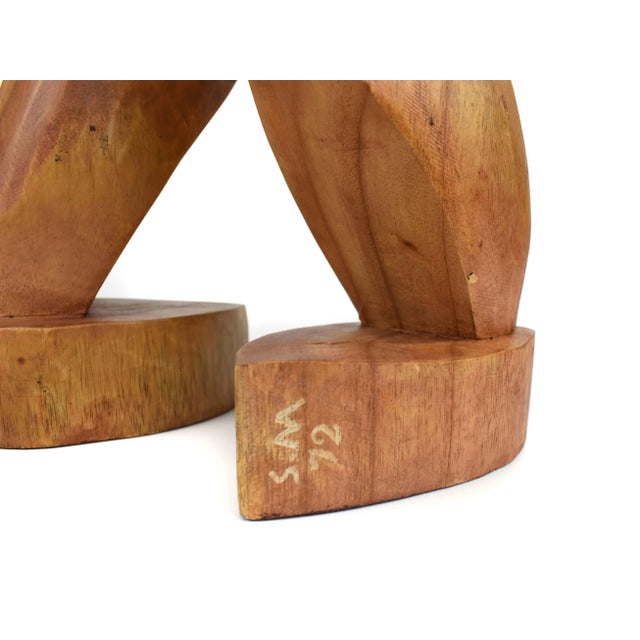 Late 20th Century Hand Carved Solid Wood Horse Head Bust Sculpture - a Pair For Sale - Image 6 of 7