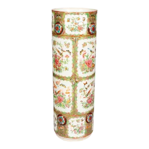 Chinese Export Rose Mandarin Umbrella Stand