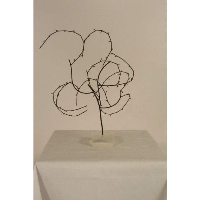 1970s Free-Form Abstract Sculpture on Lucite Base For Sale - Image 4 of 10