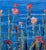 Blue River Flowers. ~ Pair of Framed Textured Floral Art on Canvas from Kanayo Ede Art Studio in Atlanta. Hand finished...