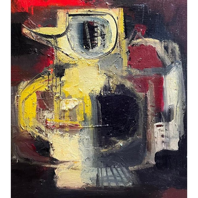 Frank Chabry, Red Still Life, Oil on Canvas, 1971 For Sale - Image 6 of 11