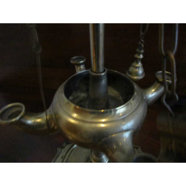 1700s Early Colonial Lighting Brass II Whale Oil Lamp Chairish