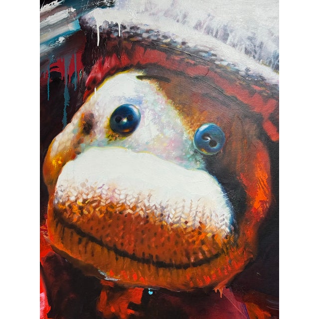 Circa 2015 Michael Brennan "Monkey Shine" Oil on Canvas For Sale In San Francisco - Image 6 of 12