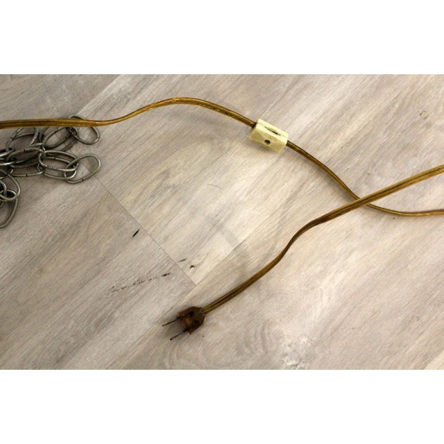 Mid 20th Century Vintage Mid Century Lucite Chrome Ribbon Chandelier Pendant Light Sonneman Style For Sale - Image 5 of 11
