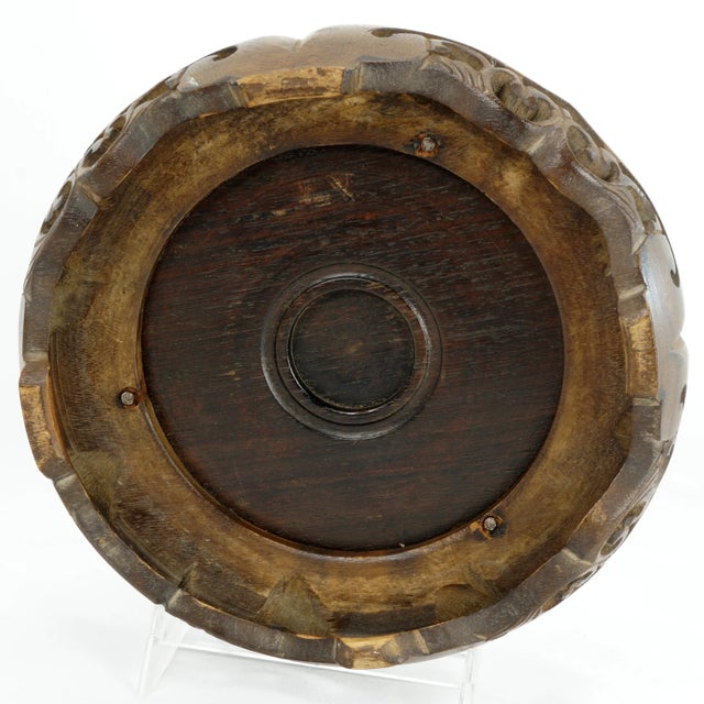 Large Chinese Warrior Lidded Jar Oatmeal Glaze Circa 1900 For Sale - Image 10 of 12