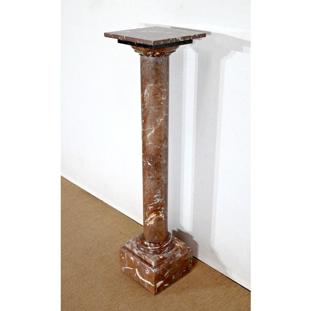Antique Marble Column, Late 19th Century For Sale - Image 3 of 18