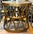 Campaign Neo-Classical Campaign Style Tambour Drum Form Brass Side Table Att. Sarreid For Sale - Image 3 of 4