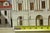 Vintage Fornasetti Milano Italy Italian Large Tole Metal Tray Piazza Della Scala For Sale - Image 11 of 18