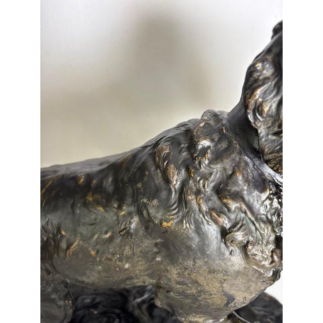 French Artist, Dog Sculpture, 19th Century, Terracotta For Sale - Image 4 of 18