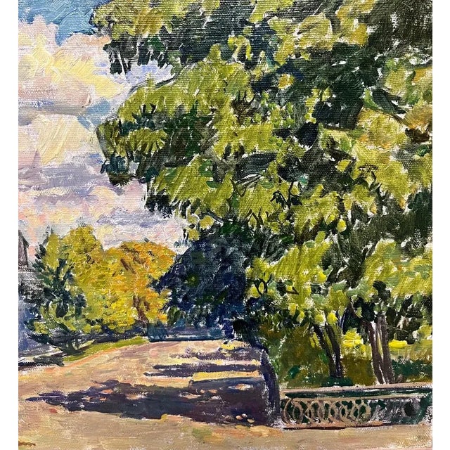 1970s Vyacheslav Zabelin, Sunny Day Landscape, 1970s, Oil, Framed For Sale - Image 5 of 12
