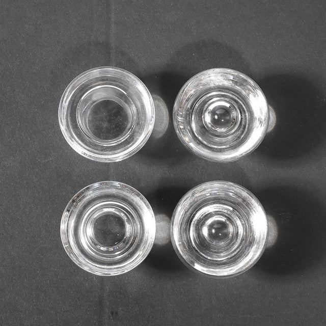 Set of Four Mid-Century Modernist Salt Cellars Signed Steuben For Sale - Image 10 of 10