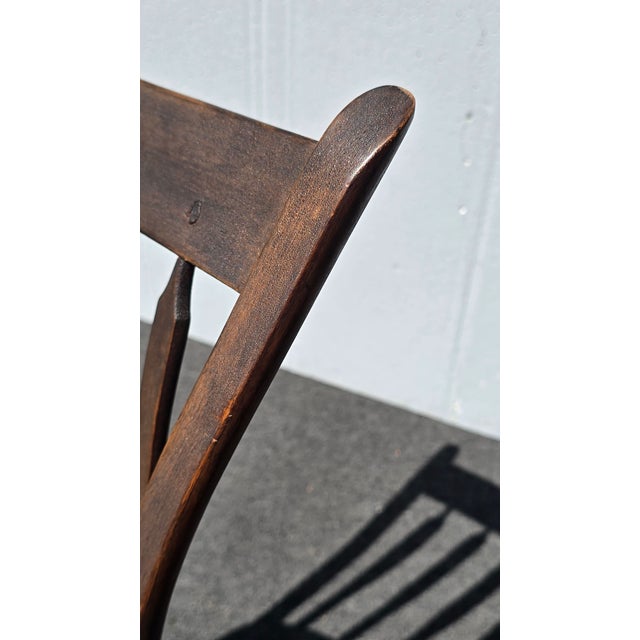 Antique Arrow Back Windsor Brown Childs Side Chair ~ French Country 1of2 For Sale - Image 12 of 18