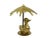 Vintage gold brass duck with umbrella on round base. It is unique accent home décor, great for your bookshelf, nursery...