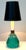 Mid 20th Century Archimede Seguso Murano Ribbed Emerald Green Glass Lamp Applied Crystal Collar For Sale - Image 4 of 16