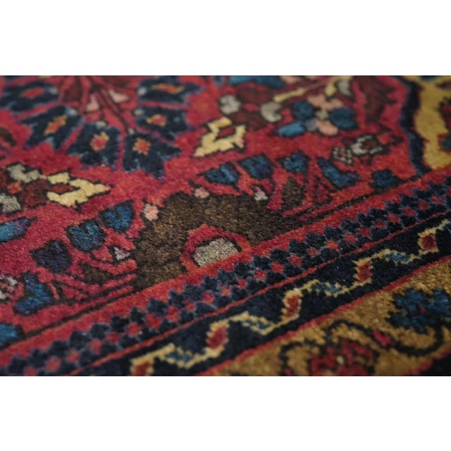 Antique Sarouk Rug 2' x 2'2'' For Sale - Image 9 of 12