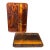 1970s Set of Two Mid-Century Modern Faux Tortoiseshell Lucite Trays by Guzzini For Sale