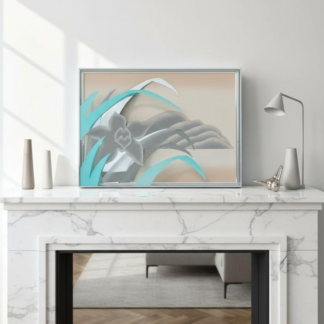 Vintage Abstract Floral Lucite Shadow Box For Sale In Miami - Image 6 of 6