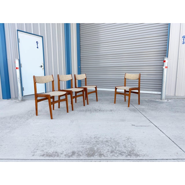 1960s Danish Modern Teak Dining Chairs -Set of 6 For Sale In Los Angeles - Image 6 of 11