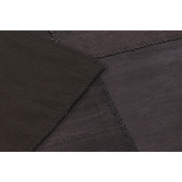 Black Vintage Anatolian Patchwork Rug, in Brown, Mauve and Charcoal Tones - Rug & Kilim For Sale - Image 8 of 10