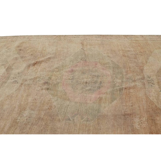 Mid 20th Century Large Washed Out Vintage Kars Rug For Sale - Image 4 of 7