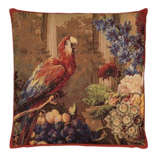 Exotic Parrot Tapestry Cushion With Feather Filler - 46x46cm (18"x18") For Sale