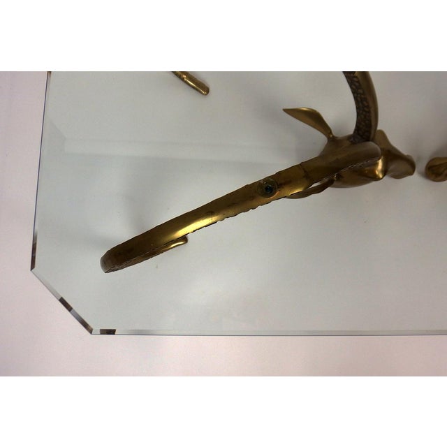 Gold Coffee Table in the style of Alain Chervet, 1970s For Sale - Image 8 of 15