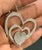 Silver 3.6 Ct Diamond 3 Heart Pendant or Necklace 18 K White Gold With 14 K Gold Chain For Sale - Image 8 of 8