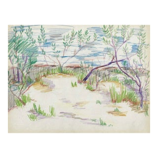 1950s Grace Spongberg Tremont Illinois Landscape For Sale