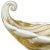 Mid 20th Century Vintage Barovier Toso Murano Gold Leaf White Trim Italian Art Glass Gondola Shaped Footed Bowl For Sale - Image 5 of 8