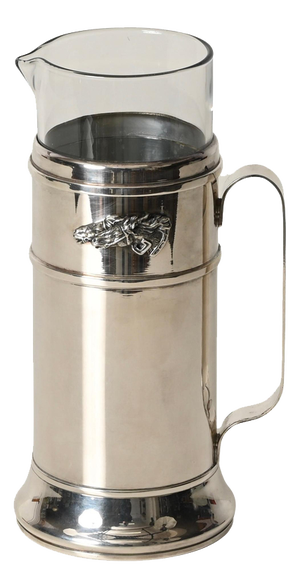 Silver-Plated Carafe with Crystal Insert from Gucci, Italy, 1970s