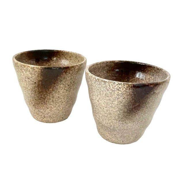Mid Century Japanese Ceramic Yunomi Tea Cups a Pair Chairish