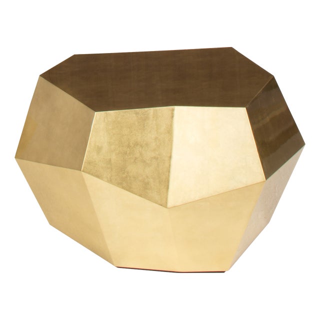 Three Rocks Medium Coffee Table in Gold Leaf from Insidherland For Sale