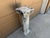 Weathered Neoclassical Cast-Concrete Corinthian Garden Pedestal For Sale In South Bend - Image 6 of 16