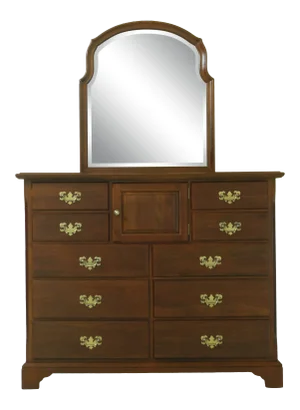 Cresent Solid Cherry Gentleman's Chest & Mirror
