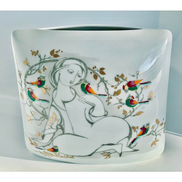 Mid-Century 1965 Rosenthal 'Love Story' Porcelain Vase by Danish Artist Bjørn Wiinblad For Sale - Image 11 of 12