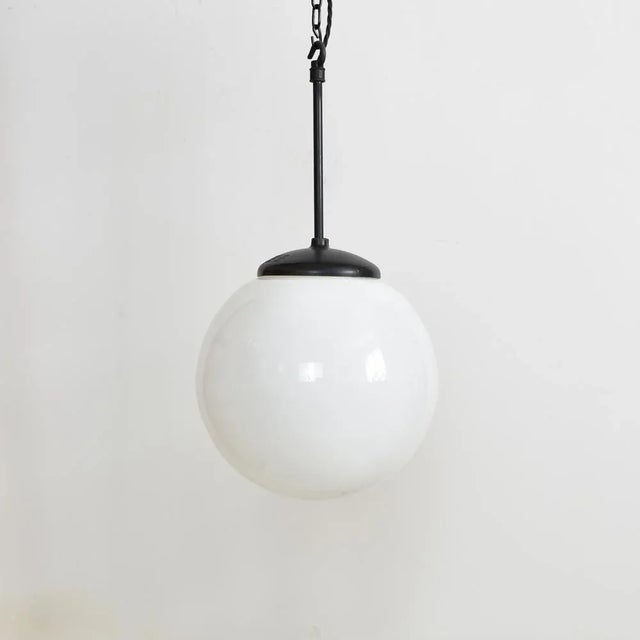 Czech Opaline Pendant Light For Sale - Image 4 of 5
