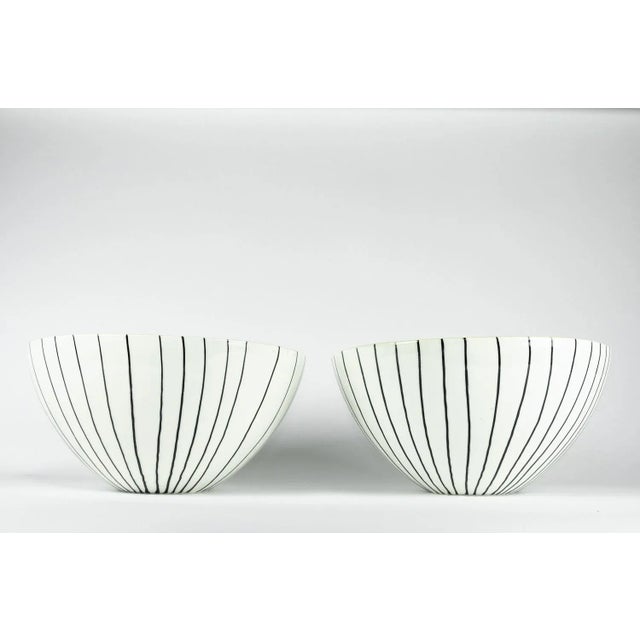 Mid-Century Modern Large Italian Porcelain Deco Bowls - a Pair For Sale - Image 3 of 6