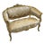 French Rococo Beige Settee With Gold Details For Sale