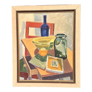 Eli Rasmussen, Opstilling, 1953, Oil Painting on Canvas, Framed For Sale