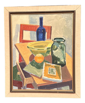 Eli Rasmussen, Opstilling, 1953, Oil Painting on Canvas, Framed