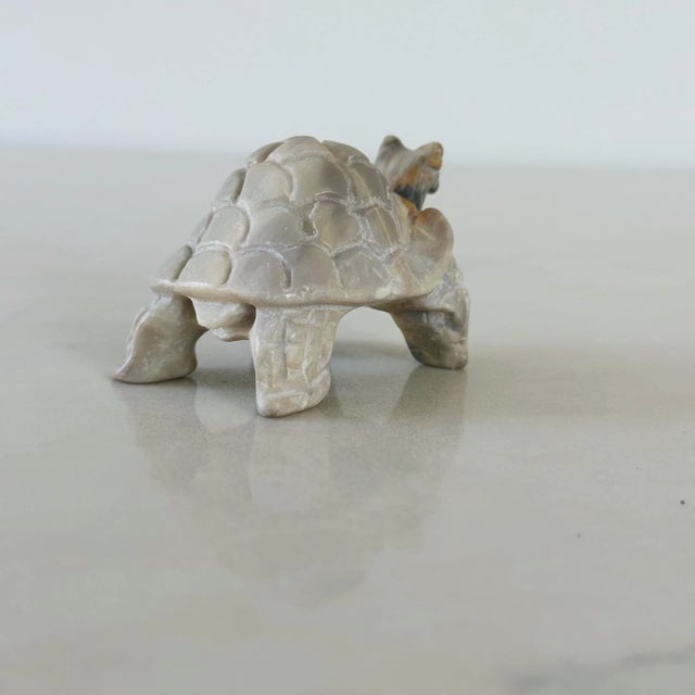 Mid-Century Hand Carved African Tortoise of Stone For Sale - Image 4 of 7