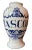 Mario Buatta 1980s Hand Painted Blue and White Azulejos Delft Apothecary Jar Vase Portugal a Pair For Sale - Image 4 of 9