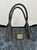 Textile Mid 20th Century Dolce & Gabbana Blue Leopard Print Coated Canvas Tote For Sale - Image 7 of 11