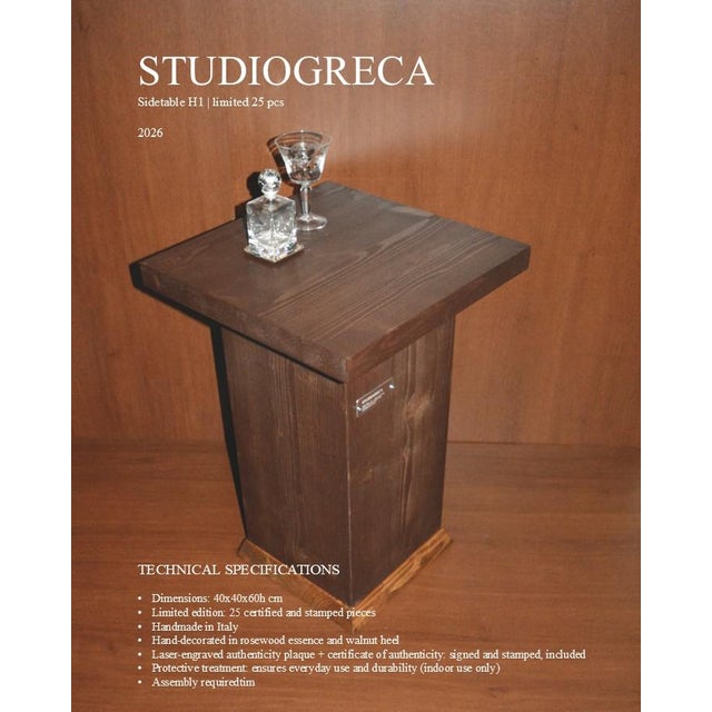 Wood STH1 PLNC Table by Studio Greca For Sale - Image 7 of 9