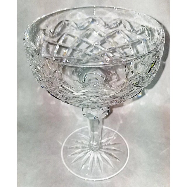 Waterford Crystal 1980s Waterford Crystal Champagne Coupes, 'Powerscourt' Motif, Set of 6 For Sale - Image 4 of 9